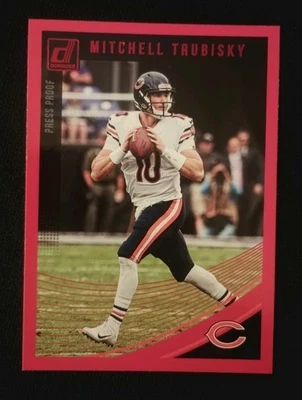 2018 Panini Donruss - Mitchell Trubisky #46 Press Proof Red - Image 1 of 2