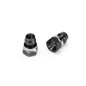 JConcepts RC10B7/B7D 8mm Fin Titanium Front Shock Stand-Offs (Black) (2pcs) - Picture 1 of 1