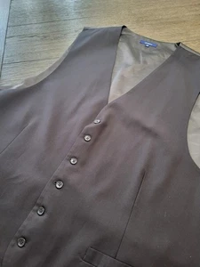 Gioberti Vest Waistcoat Mens 4XL Black Adjustable Back V-Neck Button-Front - Picture 1 of 9