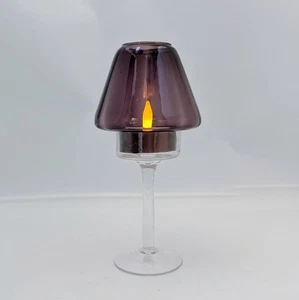 Lila Glas Lichterkette Lavendel zweiteilig Teelicht 8" - Bild 1 von 5