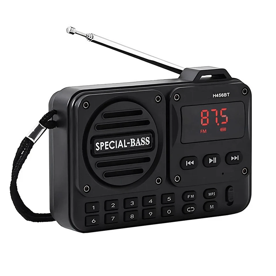 Radio Digital Portátil, Compatible con Bluetooth 5.0, Receptor de Radio FM con LED2994 - Imagen 1 de 1