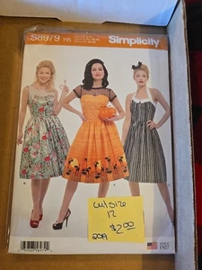 SIMPLICITY PATTERN S8979 CLASSIC HOLIDAY/EVERYDAY SUNDRESS SIZE 12 Cut  - Picture 1 of 2