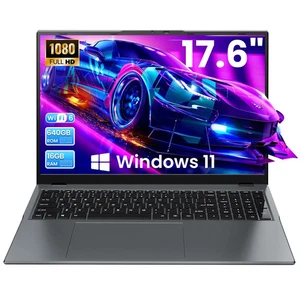 Golzer 17.6in Laptop 100% sRGB, 16GB DDR4 640GB ROM, Windows 11 Business Laptop - Picture 1 of 8