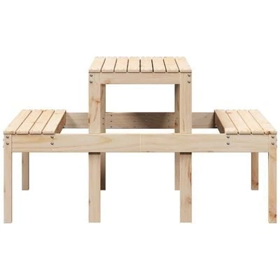 Picnic Table and Bench Set Wooden Outdoor Garden Furniture itzcominghome 4 seat - Image 1 of 4