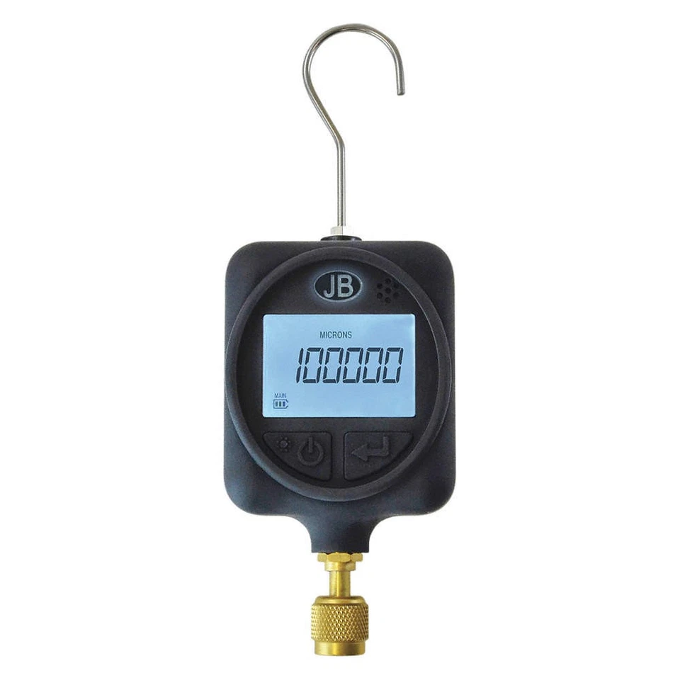 JB INDUSTRIES DV-22N Vacuum Gauge, LCD, Brass, Audio/Visual 35Y844 - Image 1 of 1