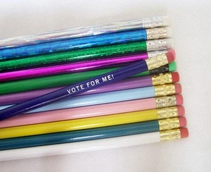 72 Round Personalized Pencils in 72 DIFFERENT COLORS - Picture 1 of 2