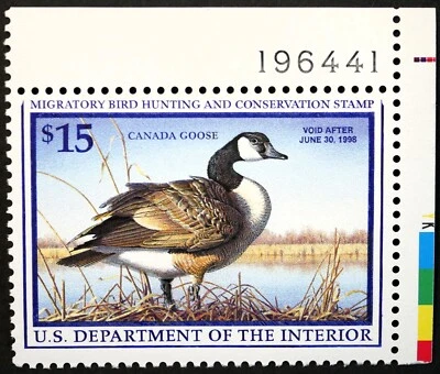 RW64 Federal Duck Hunting Stamps MNH OG w/ PB# Migratory Bird Hunting Stamp 1997 - Image 1 of 2