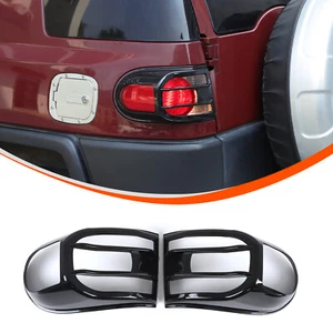Black Rear Tail Light Lamp Guards Decor Cover Trim For Toyota FJ Cruiser 2007-21 - Picture 1 of 24