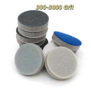 300-3000 Grit 1 Inch(25mm)Hook & Loop Sponge Sandpaper Wet and Dry Sanding Discs - Picture 1 of 11