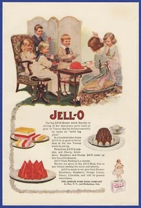 Vintage 1919 JELL-O Food Kitchen Décor Ephemera Norman Price Art Print Ad - Picture 1 of 1
