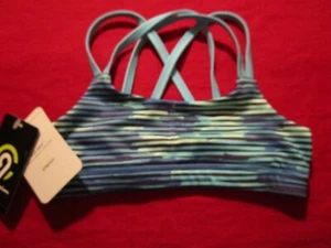 New Girls Champion C9 Criss Cross Sports Athletic Bra Blue S Small - Picture 1 of 4