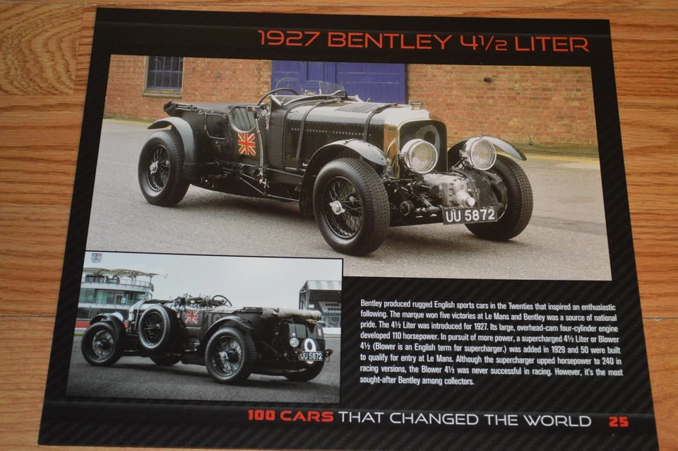 1927 BENTLEY 4,5 ЛИТРА ФУНКЦИЯ ПЕЧАТИ ИЗОБРАЖЕНИЕ ПЛАКАТ 27 - Изображение 1 из 1