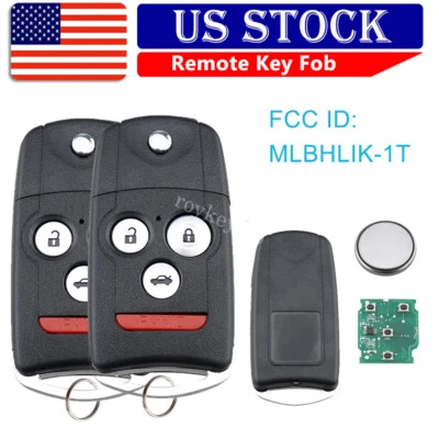2 Repuestos Para Llavero Coche Mando a Distancia Acura TSX TL 2009 2010 2011 2012 2013 2014 Foto 1 de 4