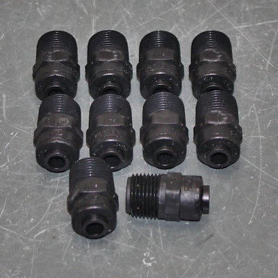 (10) Parker Parflex Trueseal Adapter FB4MC6-HBLK, 3/8" NPTF x 1/4" Tube Fitting - Image 1 of 4