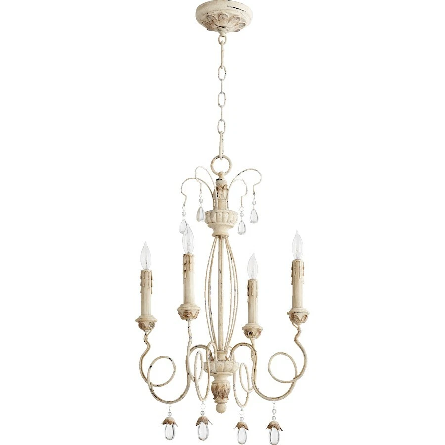 Candelabro Quorum Venice 4 Light, branco persa - 6044-4-70 - Imagem 1 de 1
