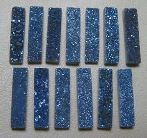 NATURAL TITANIUM DRUZY CABOCHON 7 X 29 MM BAGUETTE LOOSE GEMSTONE-FOR ONE PIECE - Picture 1 of 2