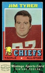 1971 Topps - Jim Tyrer - #206 Kansas City Chiefs - Picture 1 of 2