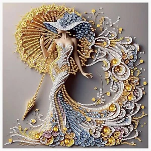 5D Special Shaped Diamond Painting Kit - Charming Goddess Design, Unique Crystal - Picture 1 of 8