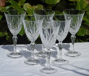 Service de 6 verres à vin rouge en cristal d'Arques modèle Salzbourg Haut. 16,8 - Imagen 1 de 3