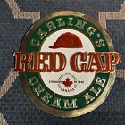 VTG Carling?s Red Cap Cream Ale Beer Advertising Sign Foil On Cardboard Mancave