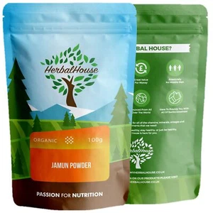 Certified Organic Jamun Powder - Indian Black Berry, Black Plum - Supports Sugar - Picture 1 of 11