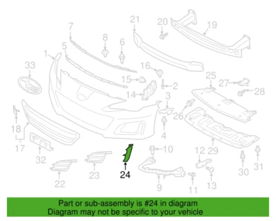 Inserto de cubierta de luz antiniebla parachoques delantero izquierdo Subaru BRZ 2017-2020 NUEVO 57731CA470 OEM Foto 1 de 3