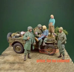 1/72 1/48 FIGURAS WW2 NIÑOS y soldado estadounidense Battlefield5 diorama sin pintar - Imagen 1 de 6