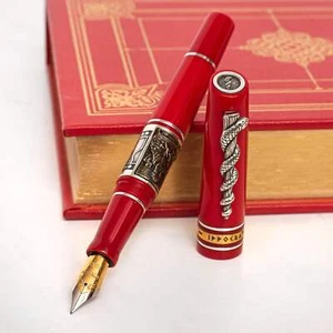 Marlen Ippocrate Red Fountain Pen - Picture 1 of 12