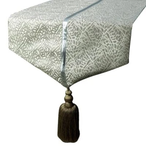 Decorative Table Runner Silver Silk Wedding Décor Table Décor - Silver Fern - Picture 1 of 3