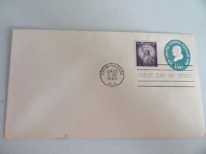 Franklin 1 1/4 Cent Sc#U541 Postal Stationary Envelope-3c Liberty Stamp 6-25-60 - Picture 1 of 2