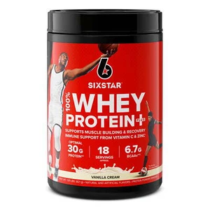 Six Star Pro Nutrition 100% Whey Protein Powder Plus, 30g Protein, Vanilla Cream