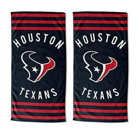 2 Pack- The Northwest Company Houston Texans Beach Towel, 30" x 60"  New!! Cover