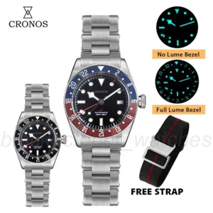 Reloj de pulsera automático CRONOS L6021 BB NH34A GMT 200M buceador 41 mm 316L BGW9 fecha - Imagen 1 de 29