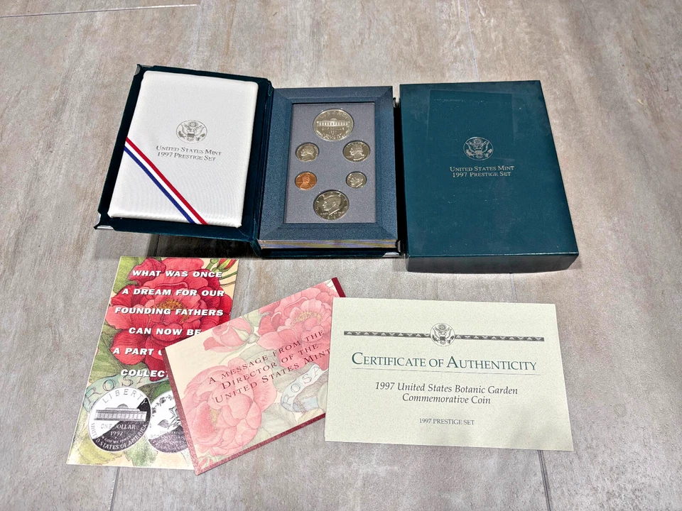 1997 US Mint "Silver" Prestige PROOF - Botanic Garden - COA & Sale Literature - Image 1 of 3