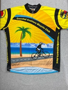 Mens Coastal Cruisers Bicycle Club Cycling Jersey Short Sleeve XXL - ZBIKEWEAR - Picture 1 of 4
