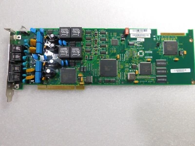 Dialogic D/41JCT-LS 4 Port Analog VOICE / FAX PCI Board 04-5480-001 - Image 1 of 3