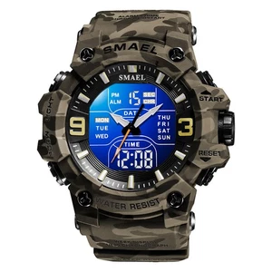 Orologio sportivo uomo SMAEL cinturino mimetico militare outdoor digitale LED orologio da polso - Foto 1 di 23