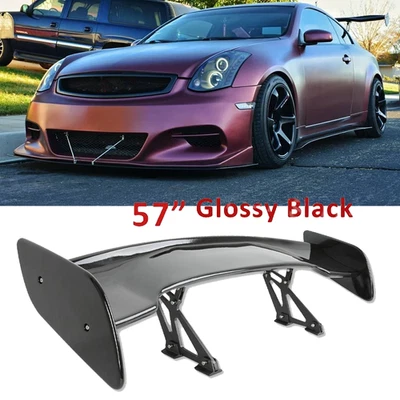 Glossy Black 57" Rear Spoiler Wing Truck GT-Style For Infiniti G35 G37 Coupe - Image 1 of 4