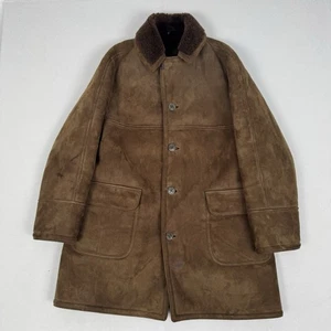 Vintage Antartex Lammfell Wildleder braun Herren Scottish Loch Lomomd Mantel Größe 46” - Bild 1 von 15