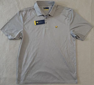 NUEVO CON ETIQUETAS Camisa Polo Jack Nicholas L Gris Golf Playa Manga Corta Para Hombre Elástica - Imagen 1 de 13