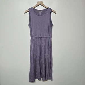 Wooland Wool& Sofia Merino Wool Blend Fit Flare Dress Purple Sz M Minimalist - Picture 1 of 7