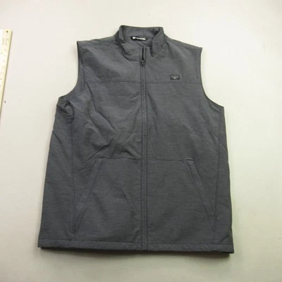 Travis Mathew Vest Mens Large Gray Sleeveless Zip Front Pockets Lightweight - Image 1 of 4