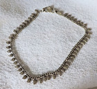 Vintage Tribal Style Sterling Feather Ankle Bracelet Anklet