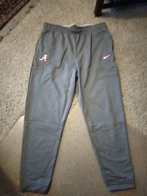 Nike Dri-Fit 2024 Alabama Crimson Tide On Field Gray Travel Warmup Pants XL - Image 1 of 4