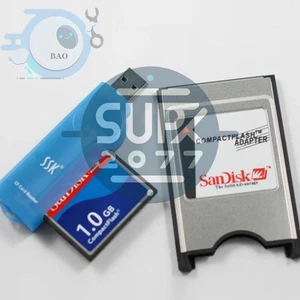 3 piece set NEW CNC 1.0GB CF CF card+CF-PCMCIA adapter+SSK USB2.0 card reader - Picture 1 of 3