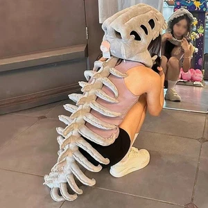 Halloween Dinosaur Skeleton Spine Costume Pretend Play Outfit for Party Favor - Picture 1 of 4