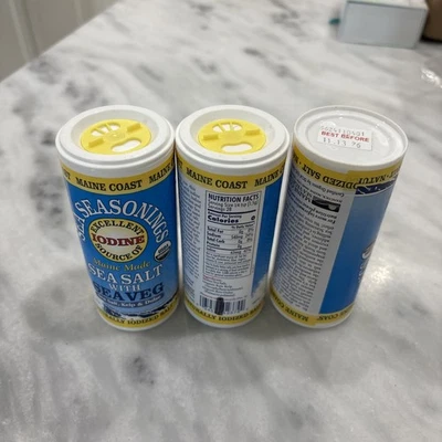 3 Sea Seasonings Sea Salt with Sea Veg 1.5 oz Kelp Dulse Maine Made USDA Organic - Image 1 of 4