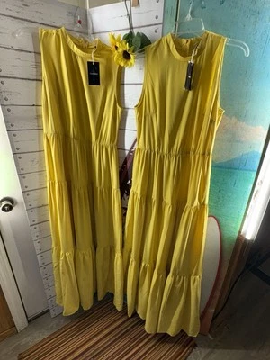 Vestido sem mangas Flamingo feminino comprimento até o chão country. Cada tamanho grande. Novo com etiquetas. - Imagem 1 de 4