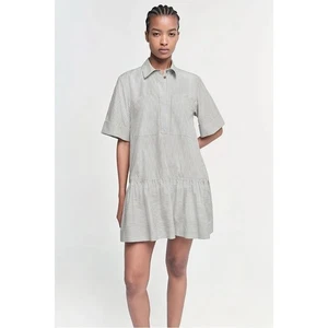 SIMKHAI Cris Stripped Dress Army Green LARGE - Bild 1 von 12
