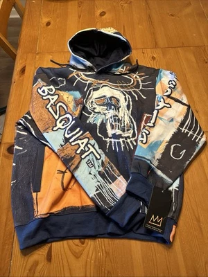Members Only Jean Michel Basquiat All Over Graffiti Skull Print Hoodie Men Large - Image 1 of 4